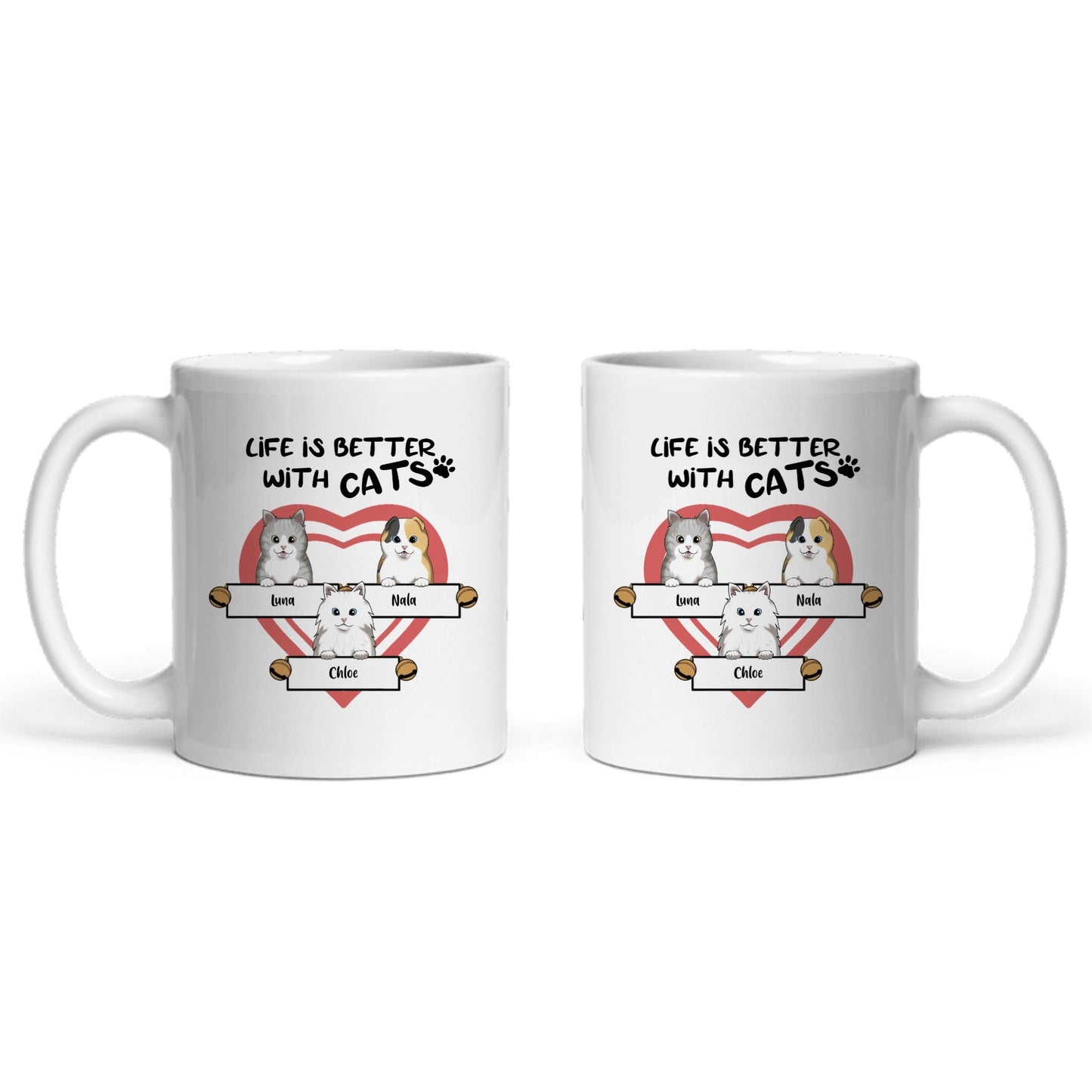 Das Leben ist besser mit Katzen Keramiktasse