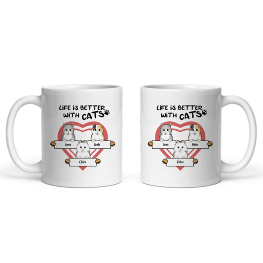 Das Leben ist besser mit Katzen Keramiktasse