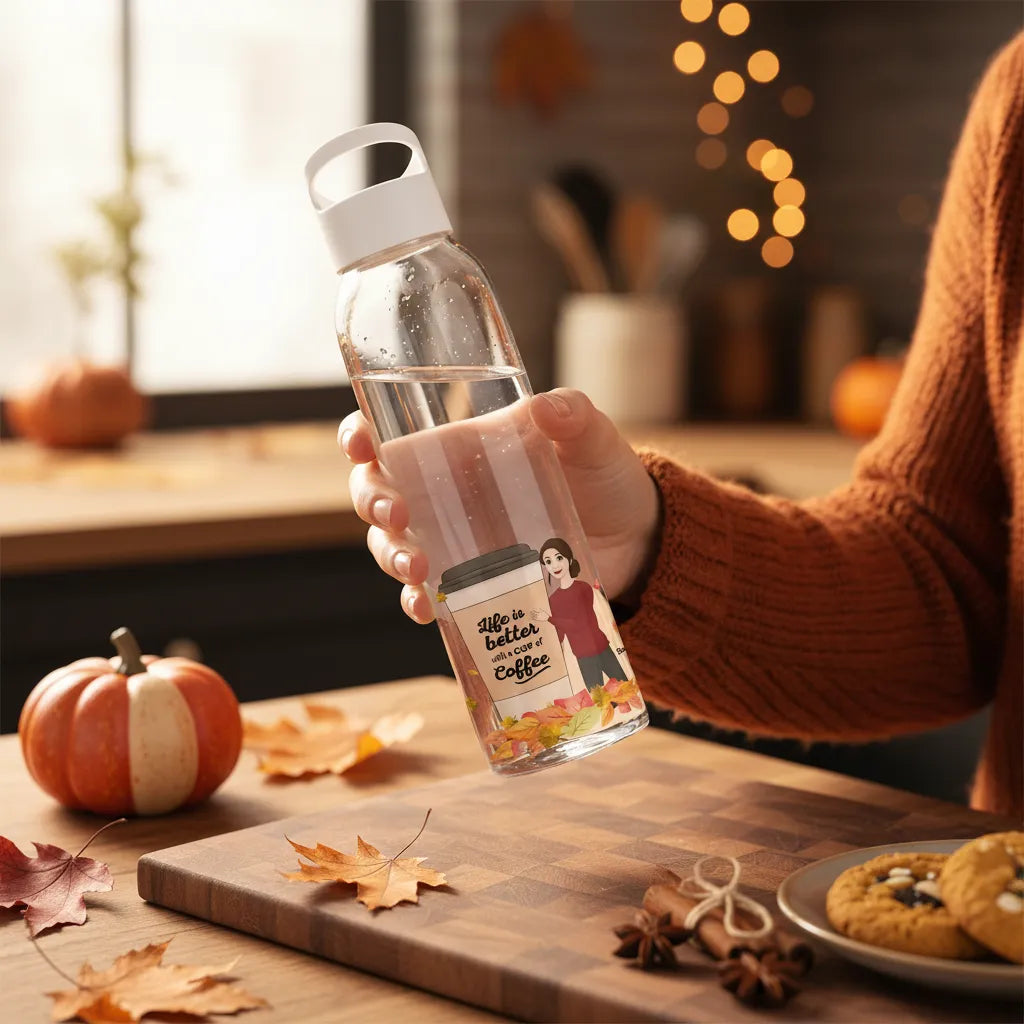 Das Leben ist besser mit einem Getränk Wasserflasche 650 ml