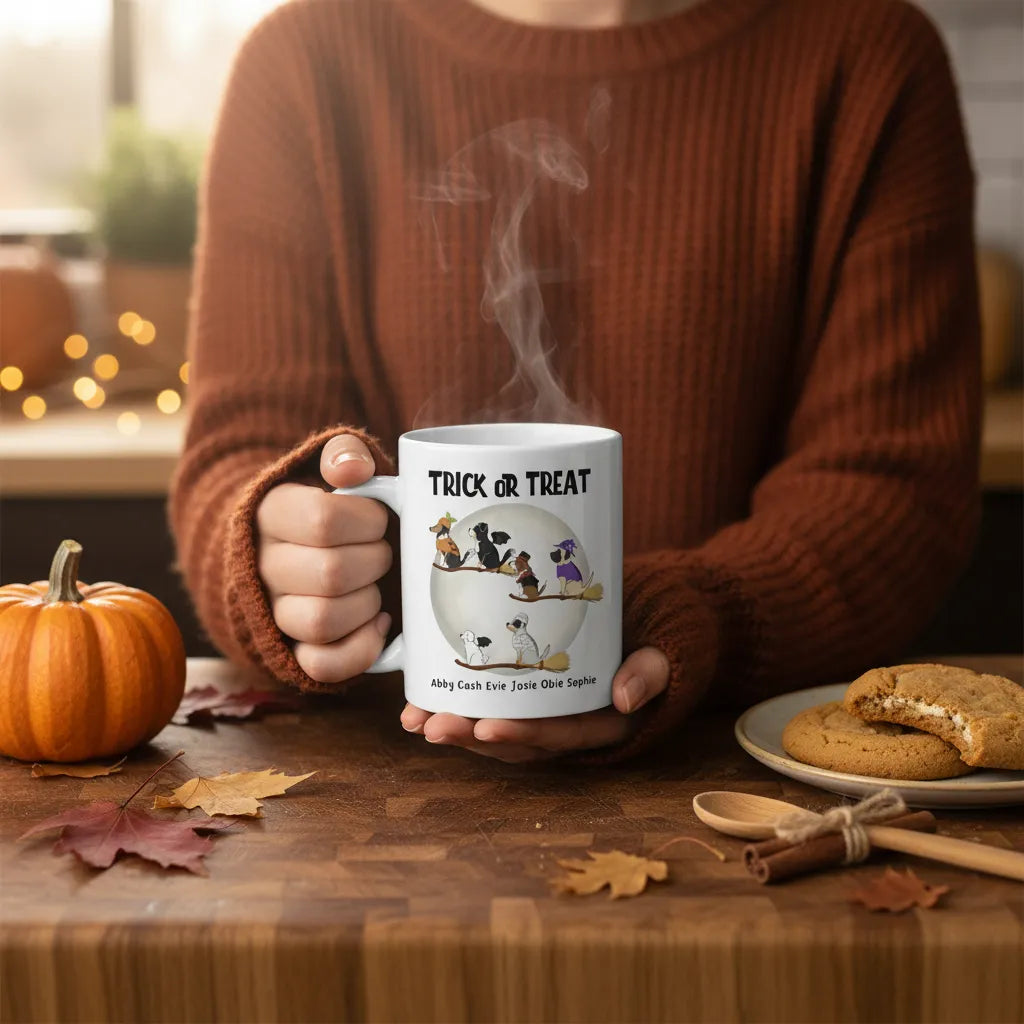Süßes oder Saures Hunde Halloween Keramiktasse