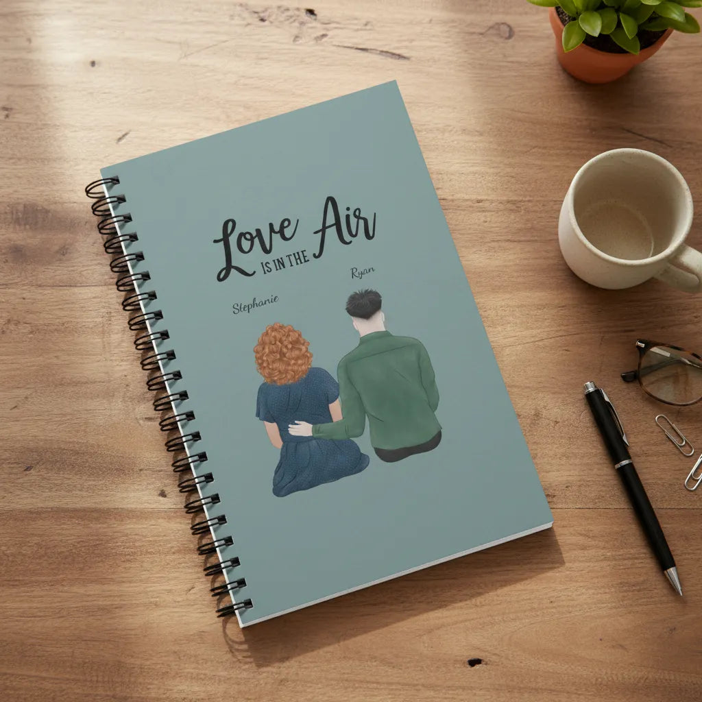 Liebe liegt in der Luft Spiralnotizbuch