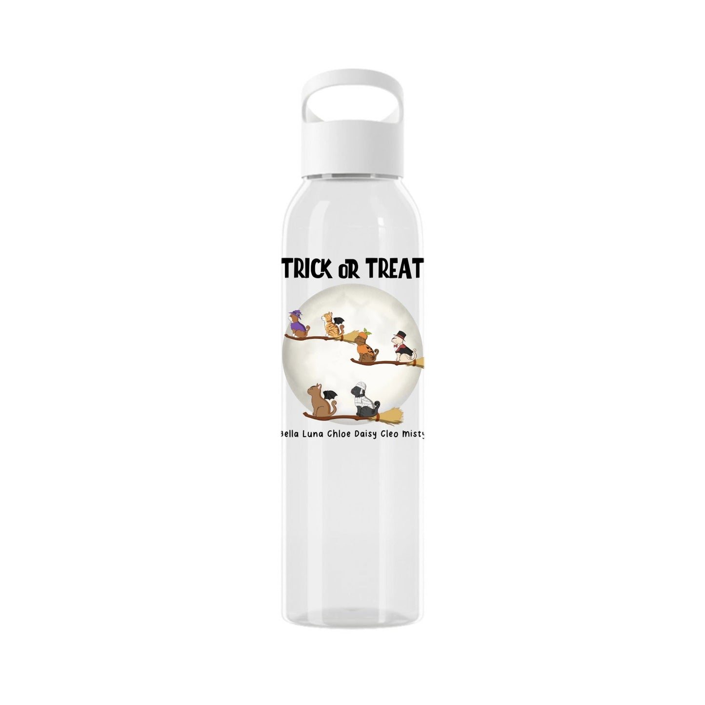 Süßes oder Saures Katzen Halloween Wasserflasche 650 ml