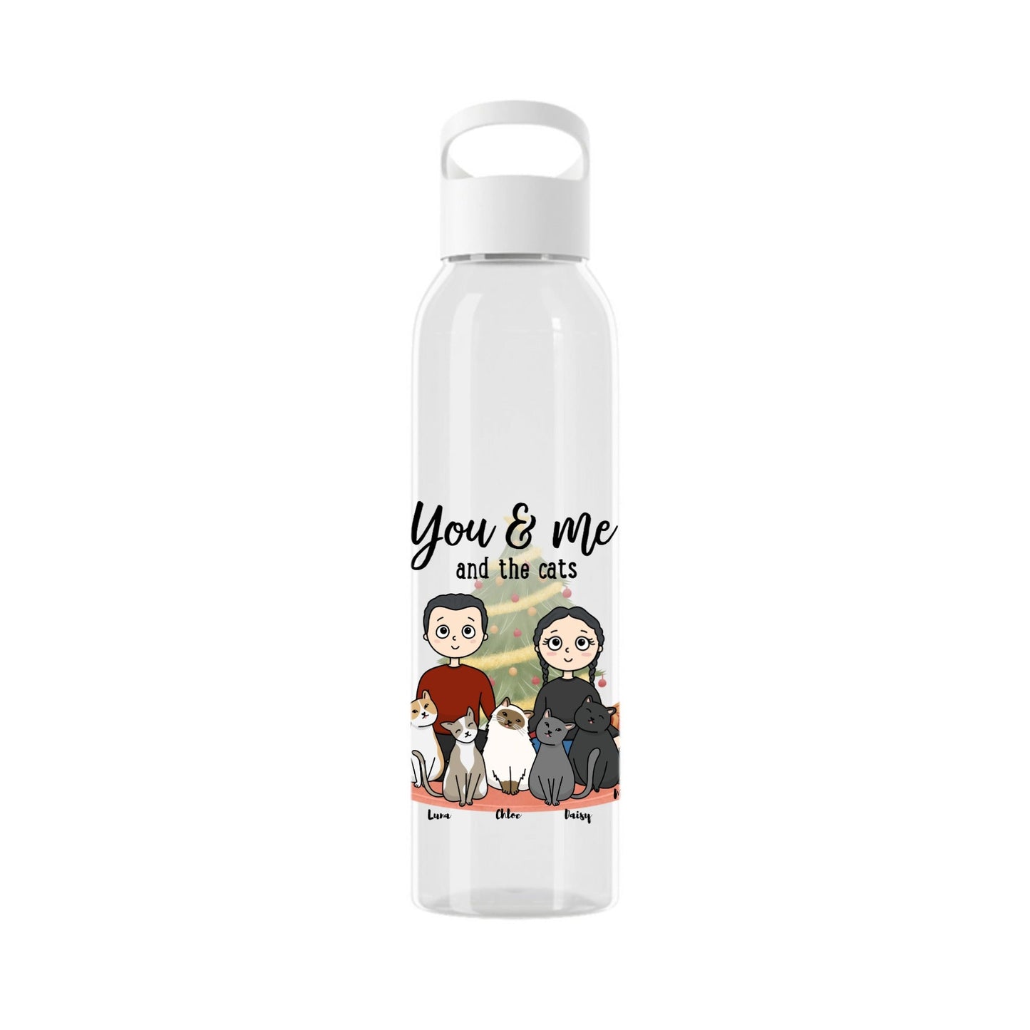 Du, ich und die Katzen Weihnacht Wasserflasche 650 ml