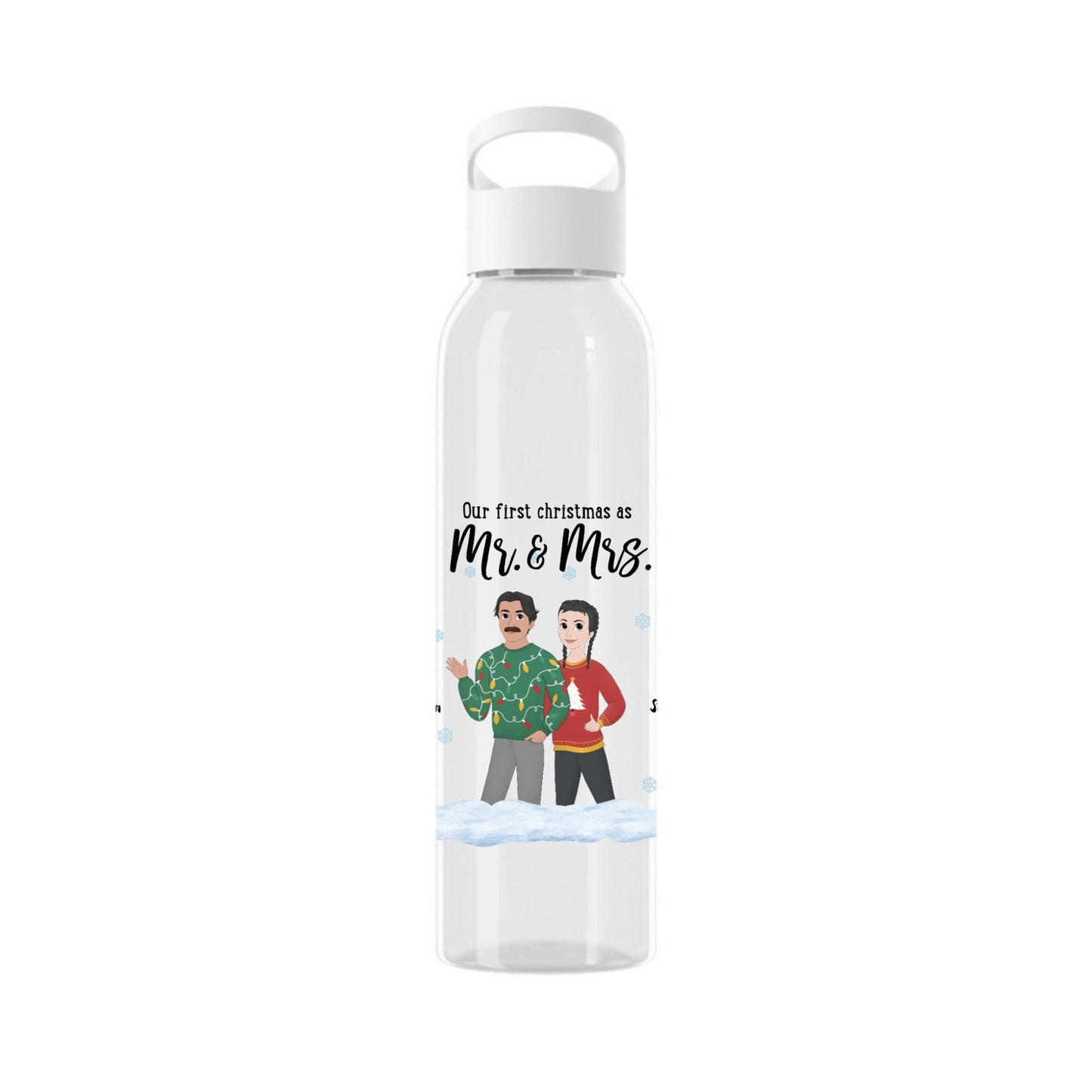 Unser erstes Weihnachten als  Ms and Mrs Wasserflasche 650ml