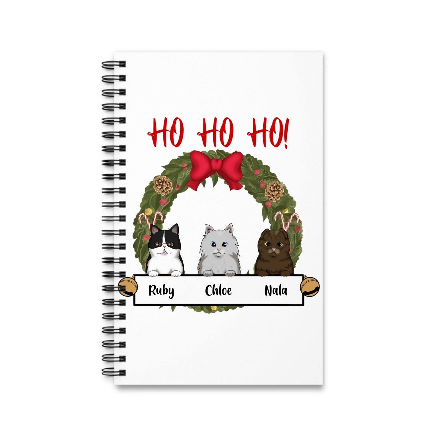 Katzen Weihnacht Spiralnotizbuch