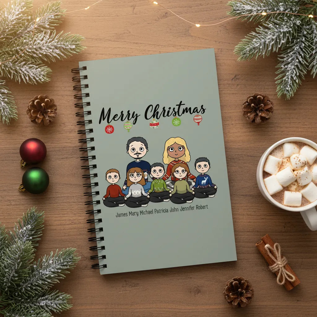 Frohe Weihnachten Spiralnotizbuch