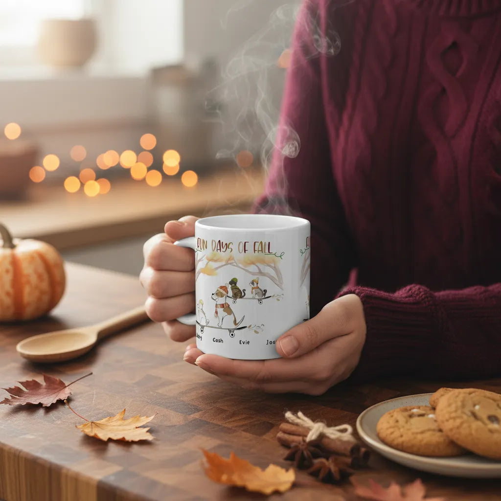 Lustige Herbsttage Keramiktasse