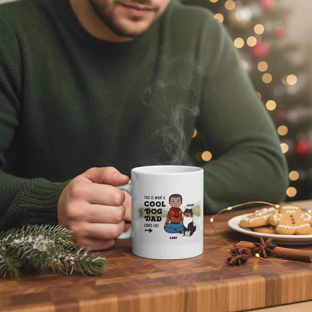 Cooler Haustierpapa Weihnacht Keramiktasse
