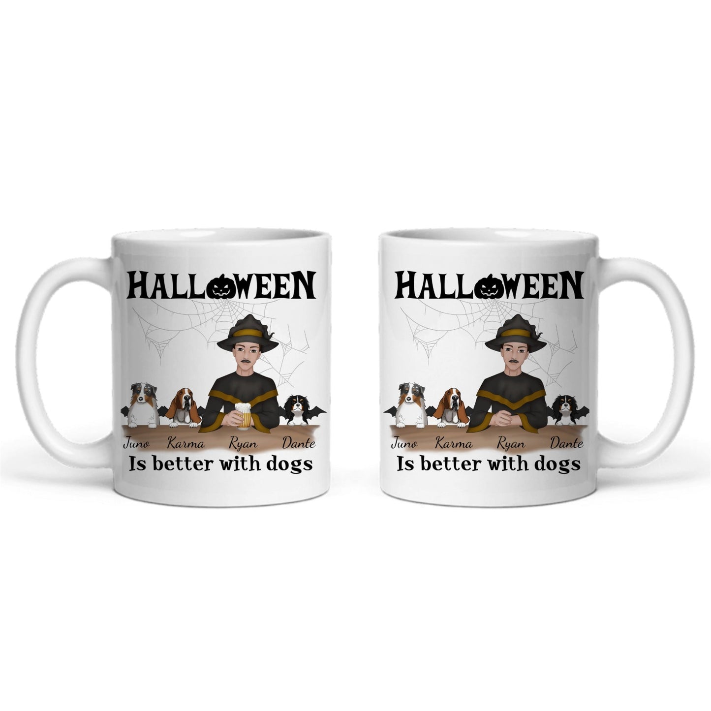 Halloween ist besser mit Hunden Keramiktasse