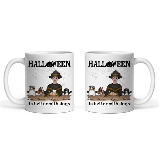 Halloween ist besser mit Hunden Keramiktasse