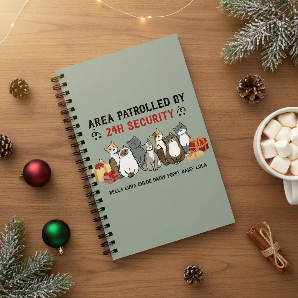 Gebiet überwacht Weihnacht Spiralnotizbuch