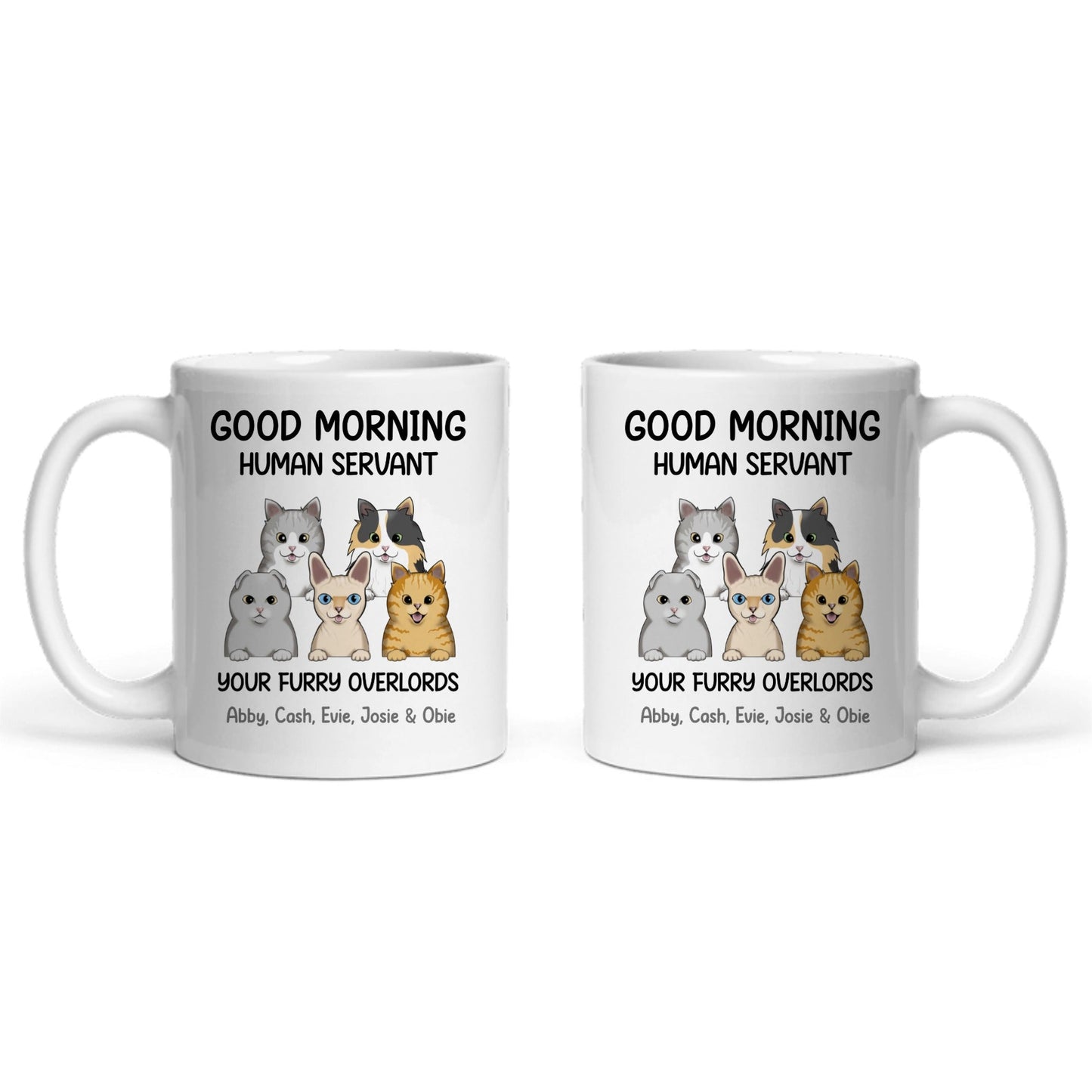 Guten Morgen, menschlicher Diener Keramiktasse
