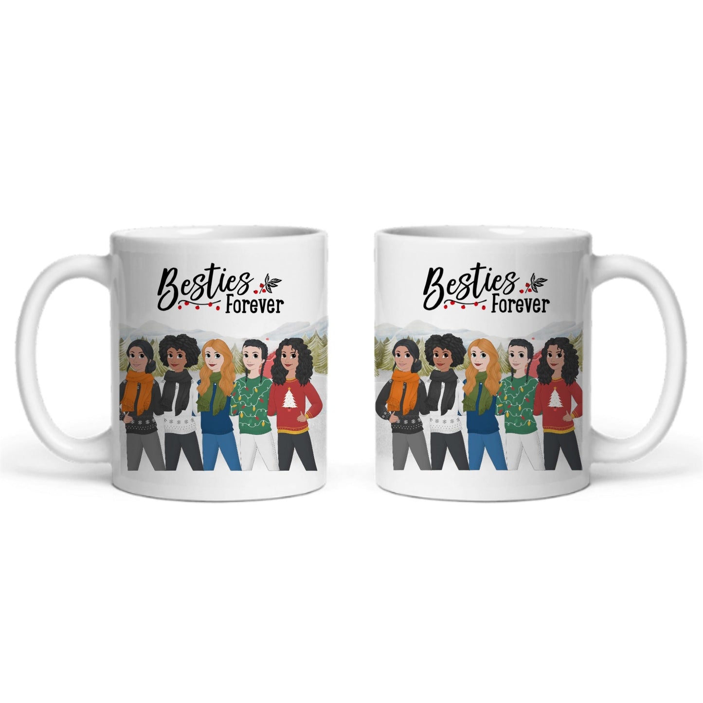 Besties Forever Weihnacht Keramiktasse