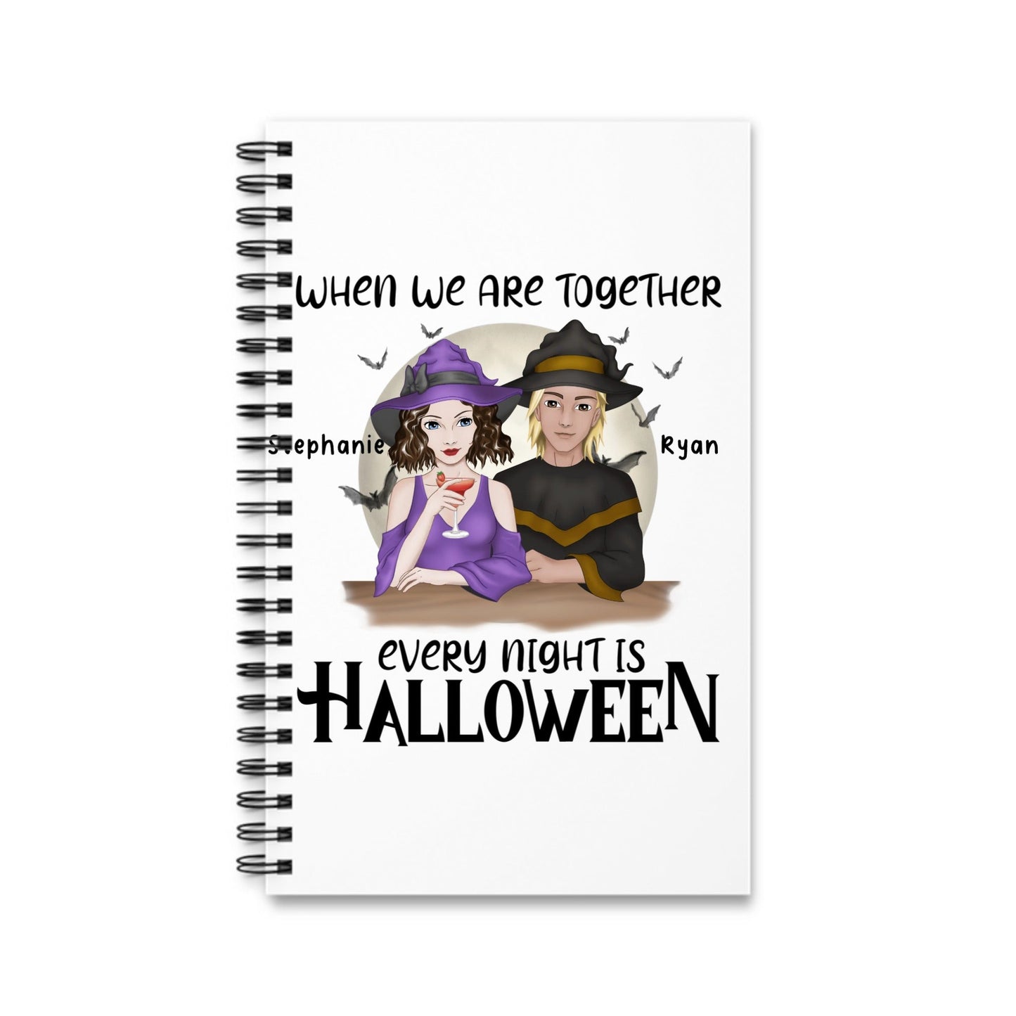 Jede Nacht ist Halloween Spiralnotizbuch