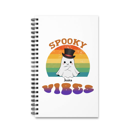 Gruselige Vibes Halloween Spiralnotizbuch