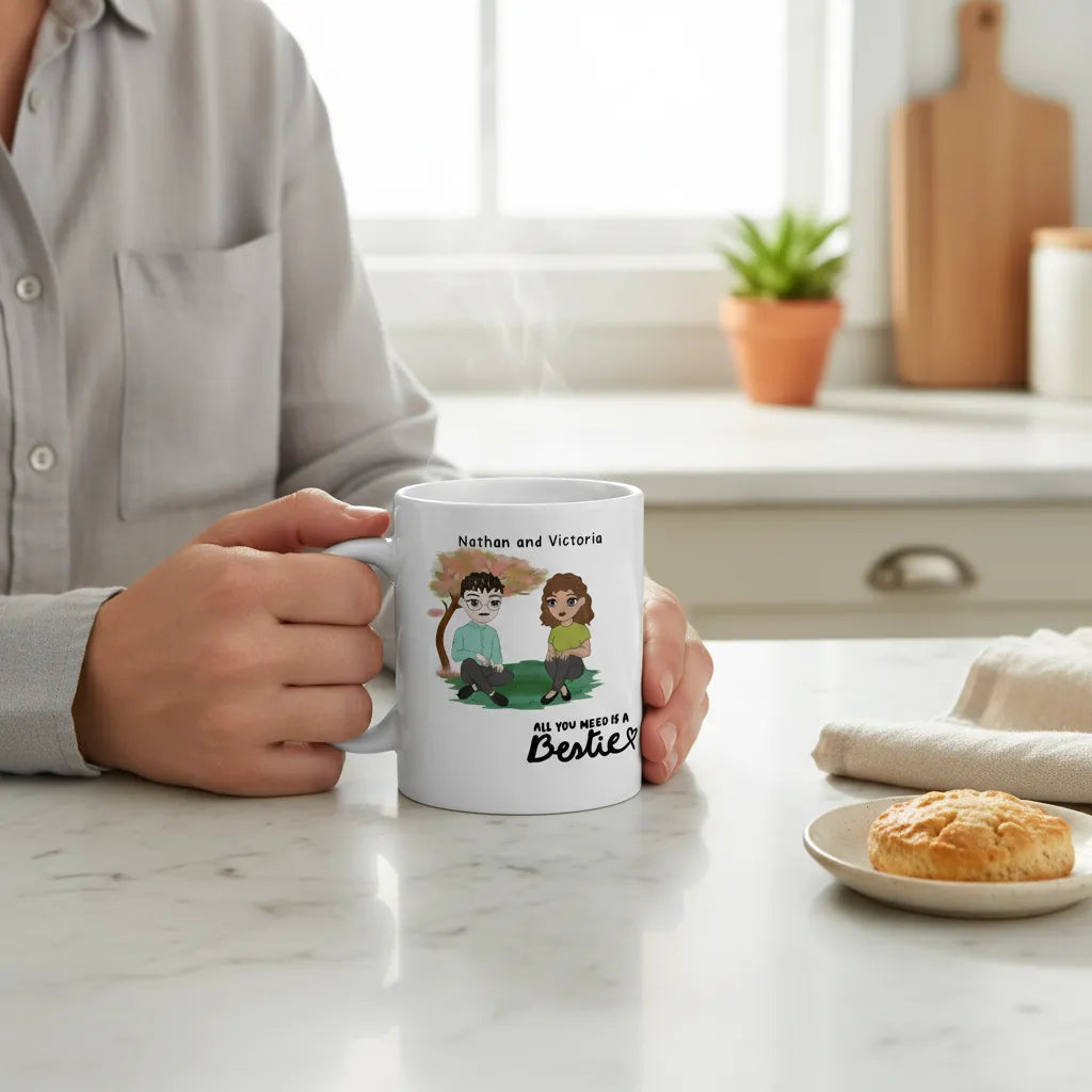 Alles, was man braucht, ist ein/e beste/r Freund/in Keramiktasse