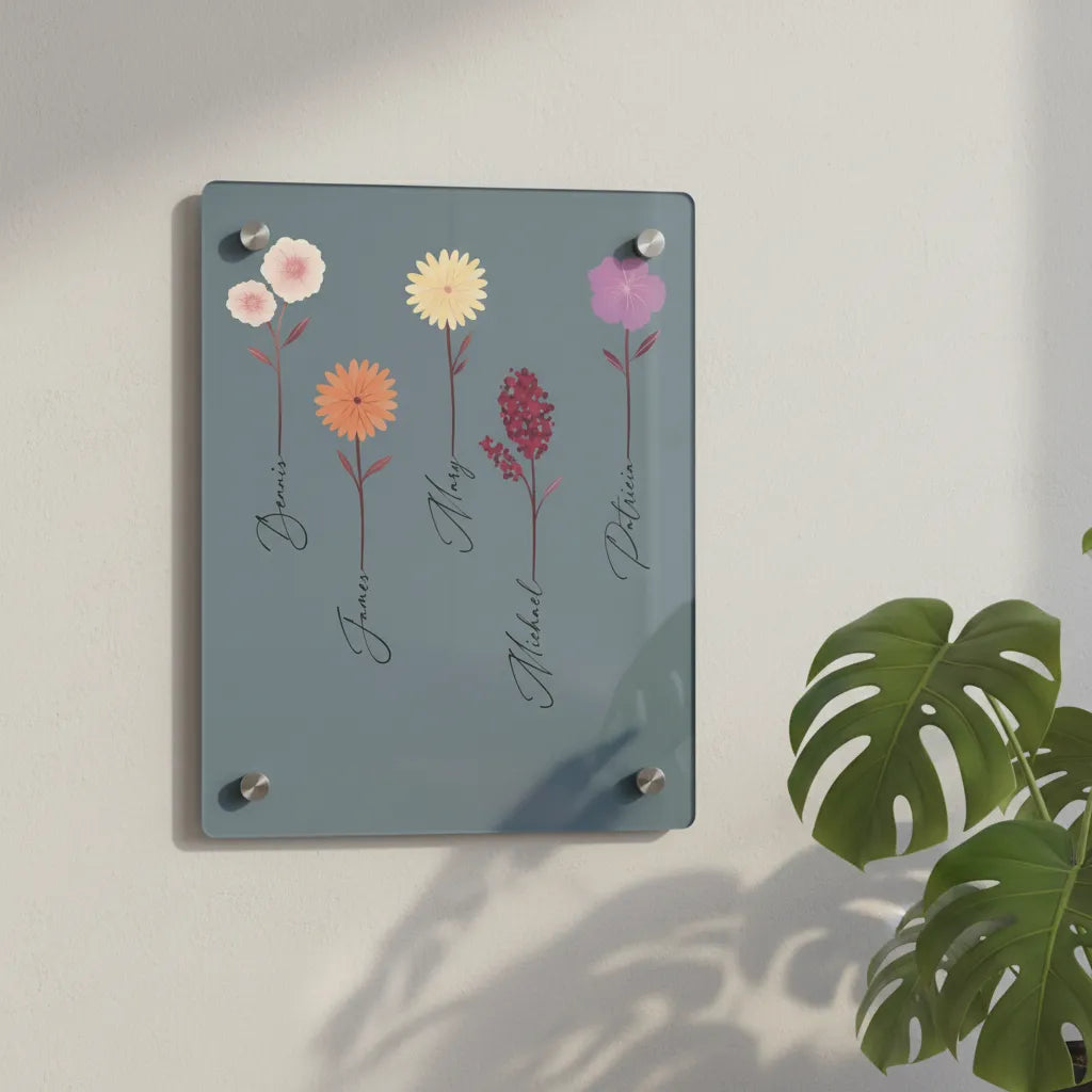 Unser Garten Acryl Wandkunst Panel