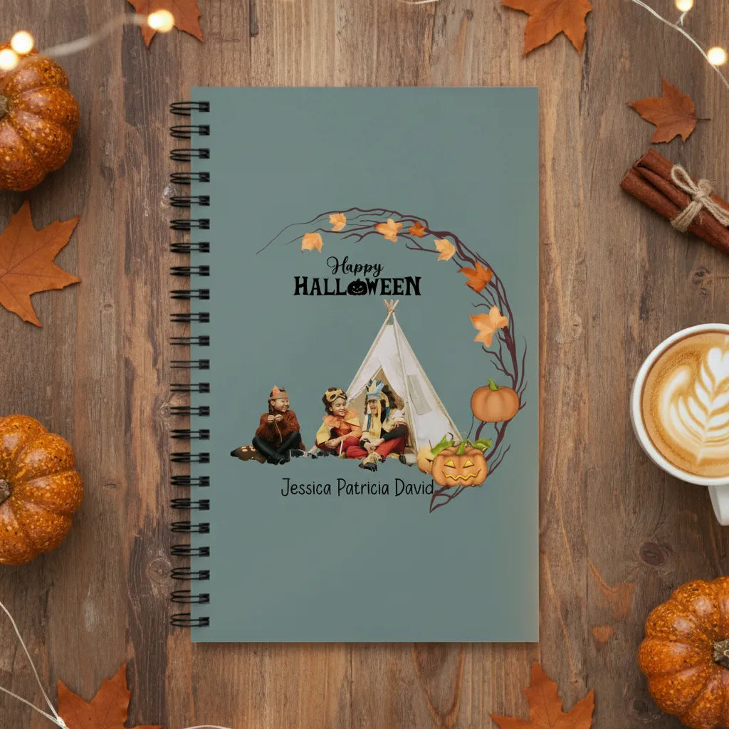 Fröhliches Halloween Spiralnotizbuch