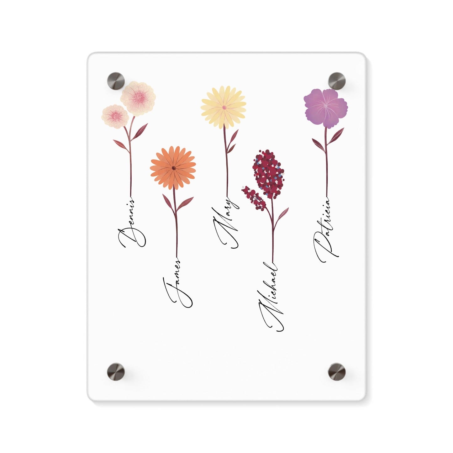 Unser Garten Acryl Wandkunst Panel