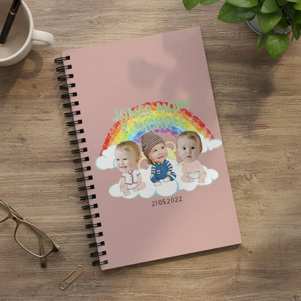 Baby Gesichtsausschnitt Spiralnotizbuch