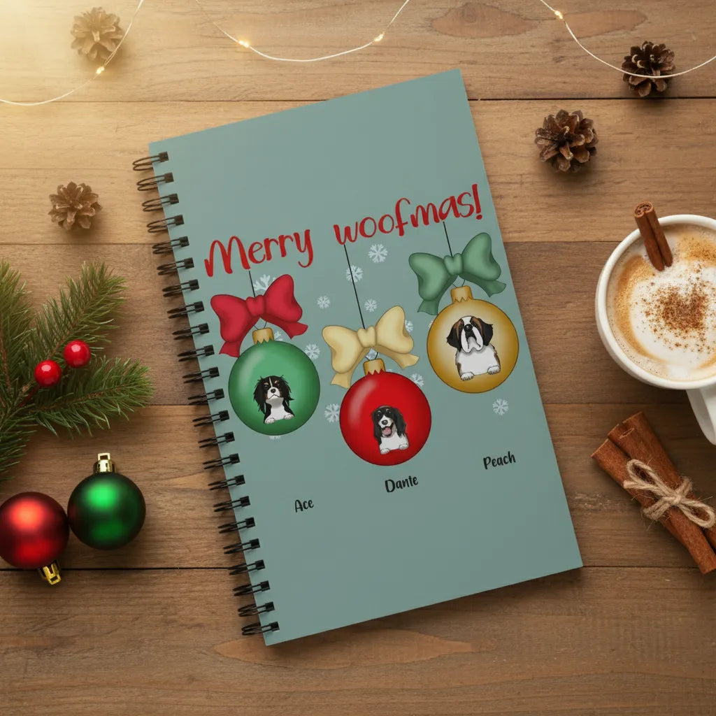 Frohe Woofnachten Weihnacht Spiralnotizbuch