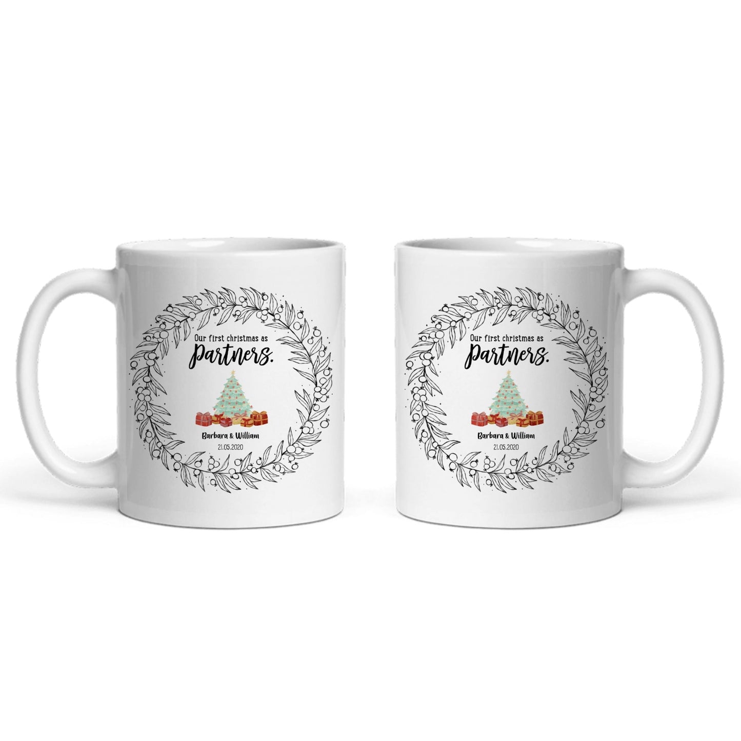Unser erstes Weihnachten als Partner Keramiktasse