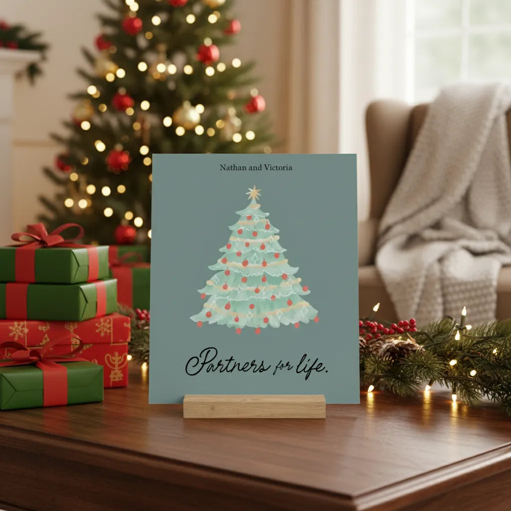 Frohe Weihnachten Galerietafel mit Ständer