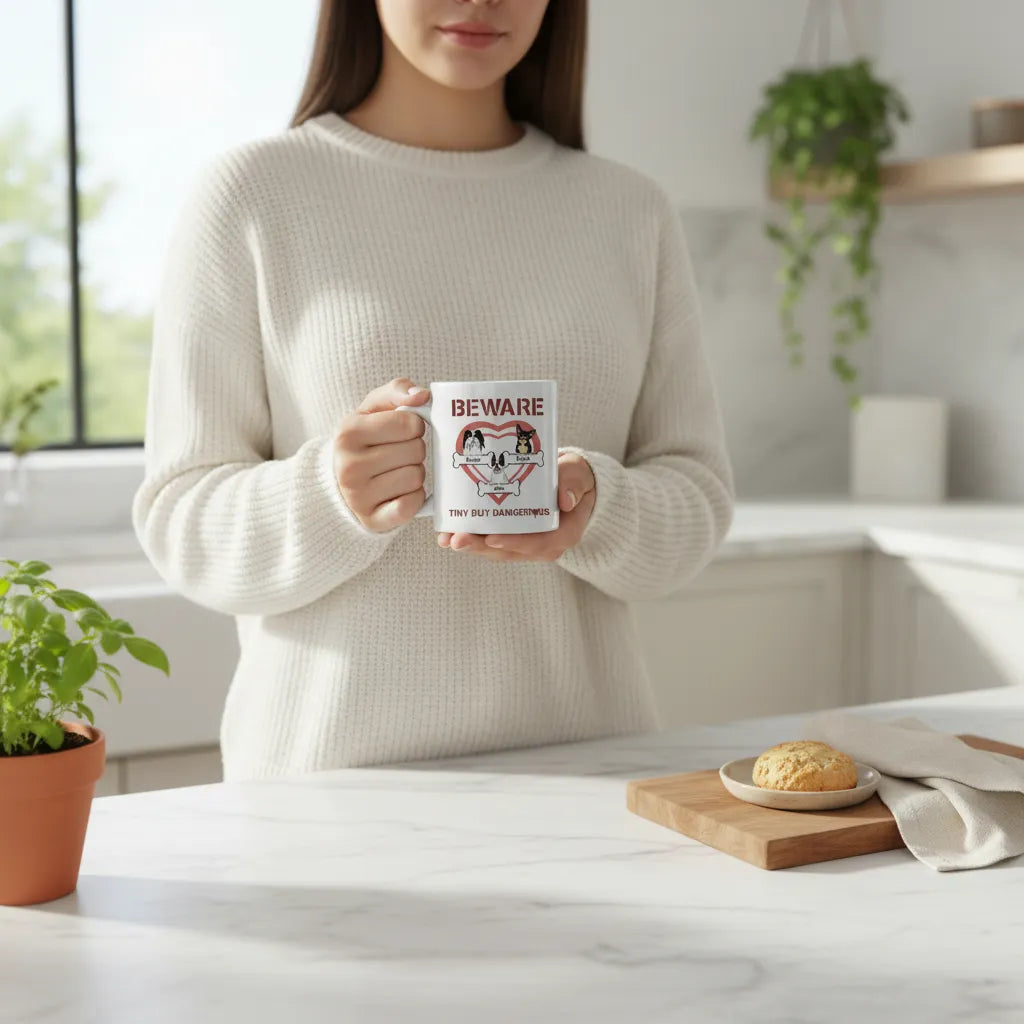 Vorsicht, klein aber gefährlich Keramiktasse