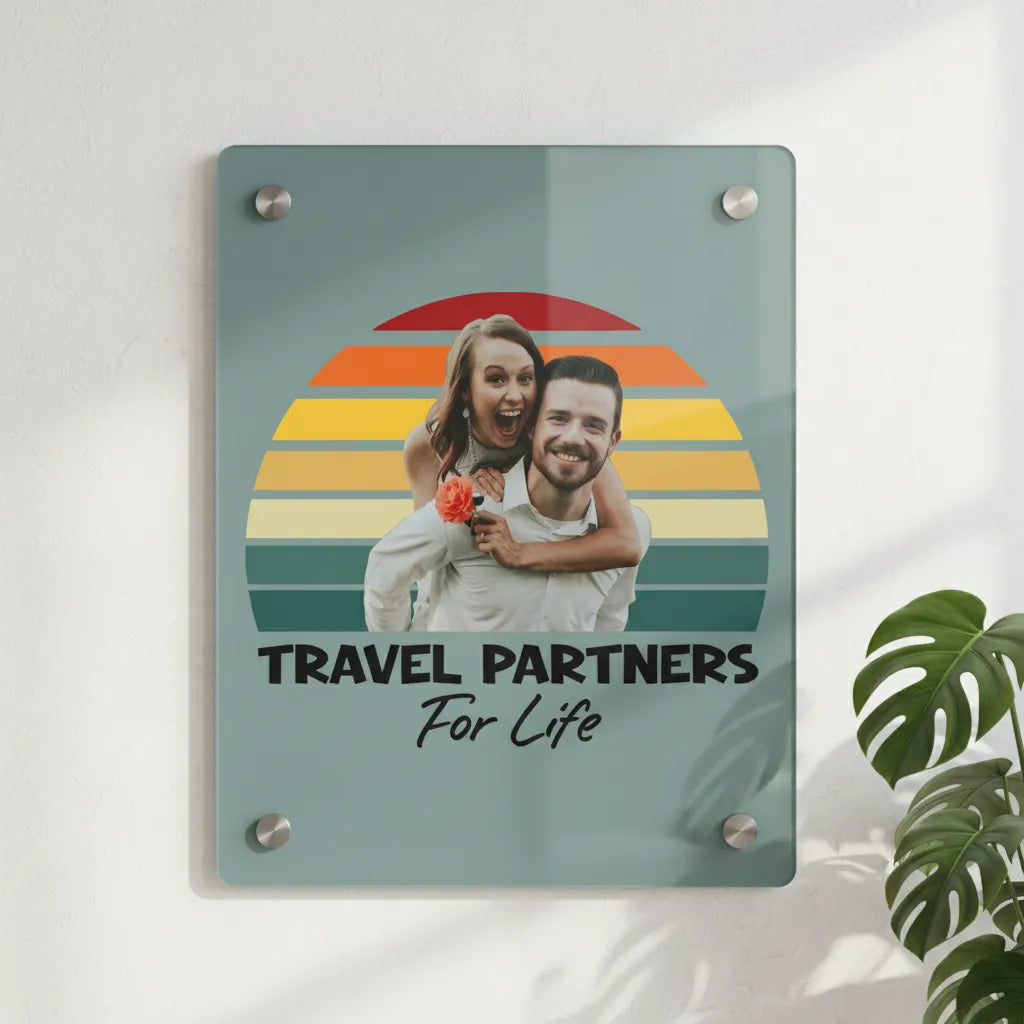 Reisepartner fürs Leben Acryl Wandkunst Panel