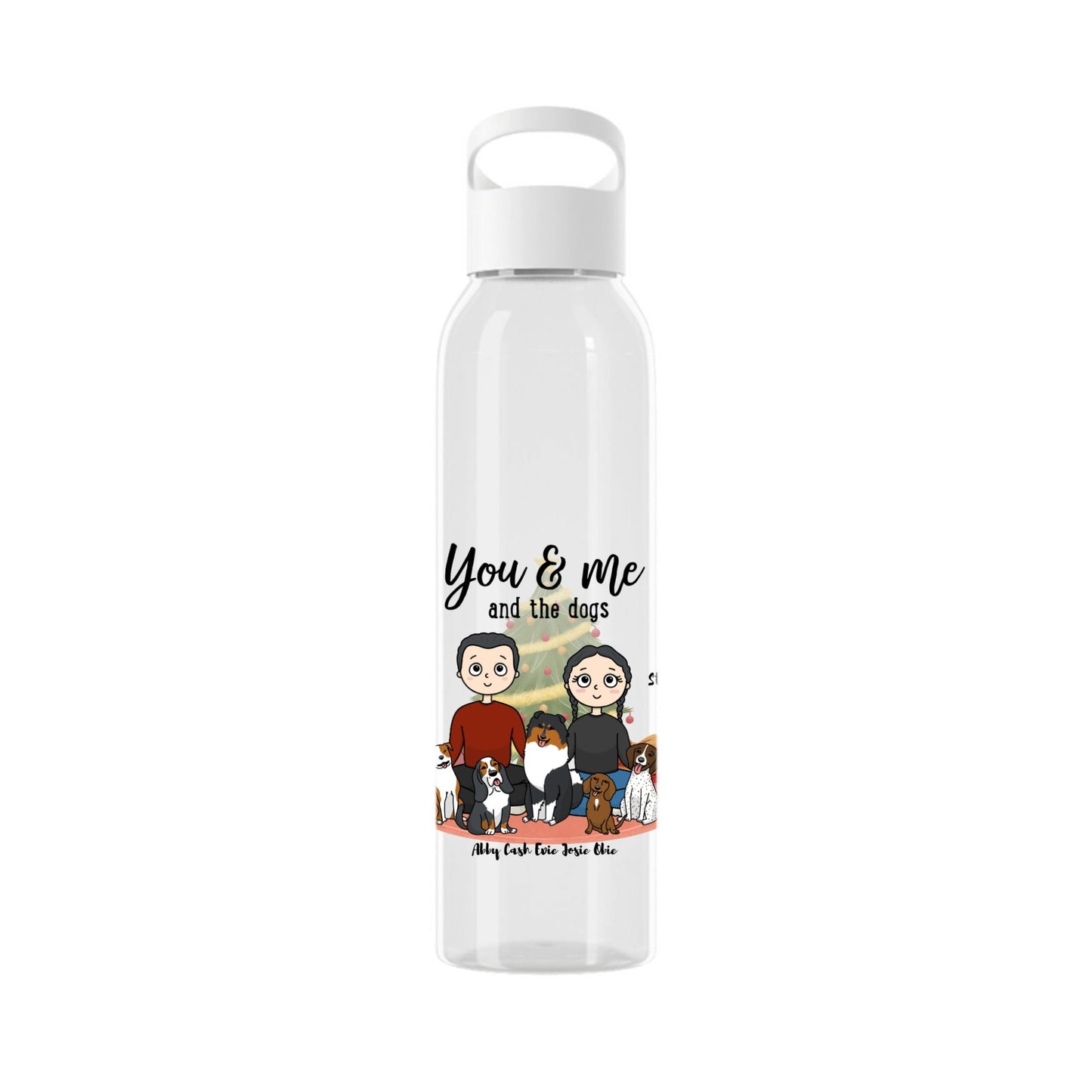 Du, ich und die Hunde Weihnacht Wasserflasche 650 ml