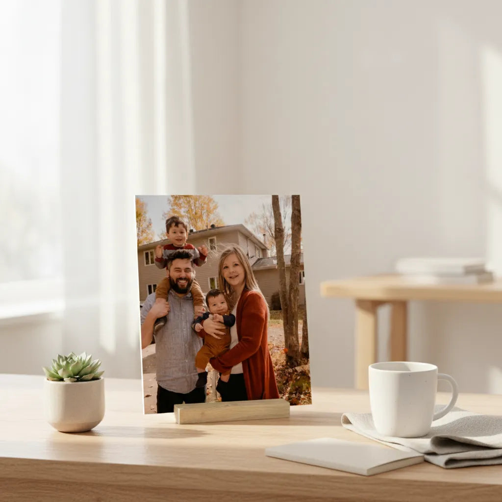 Bild Upload Vertikale Galerietafel mit Ständer