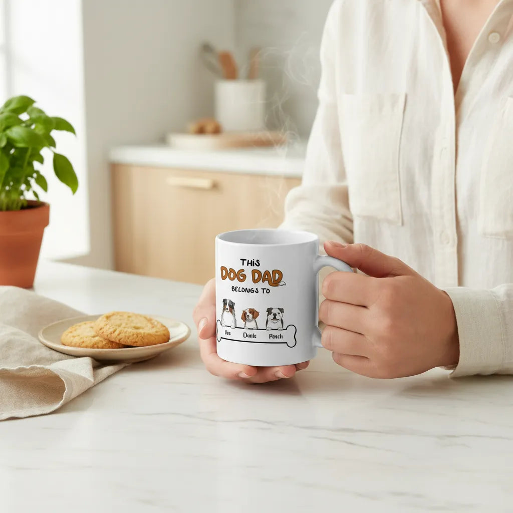 Dieser Hundepapa gehört zu Keramiktasse
