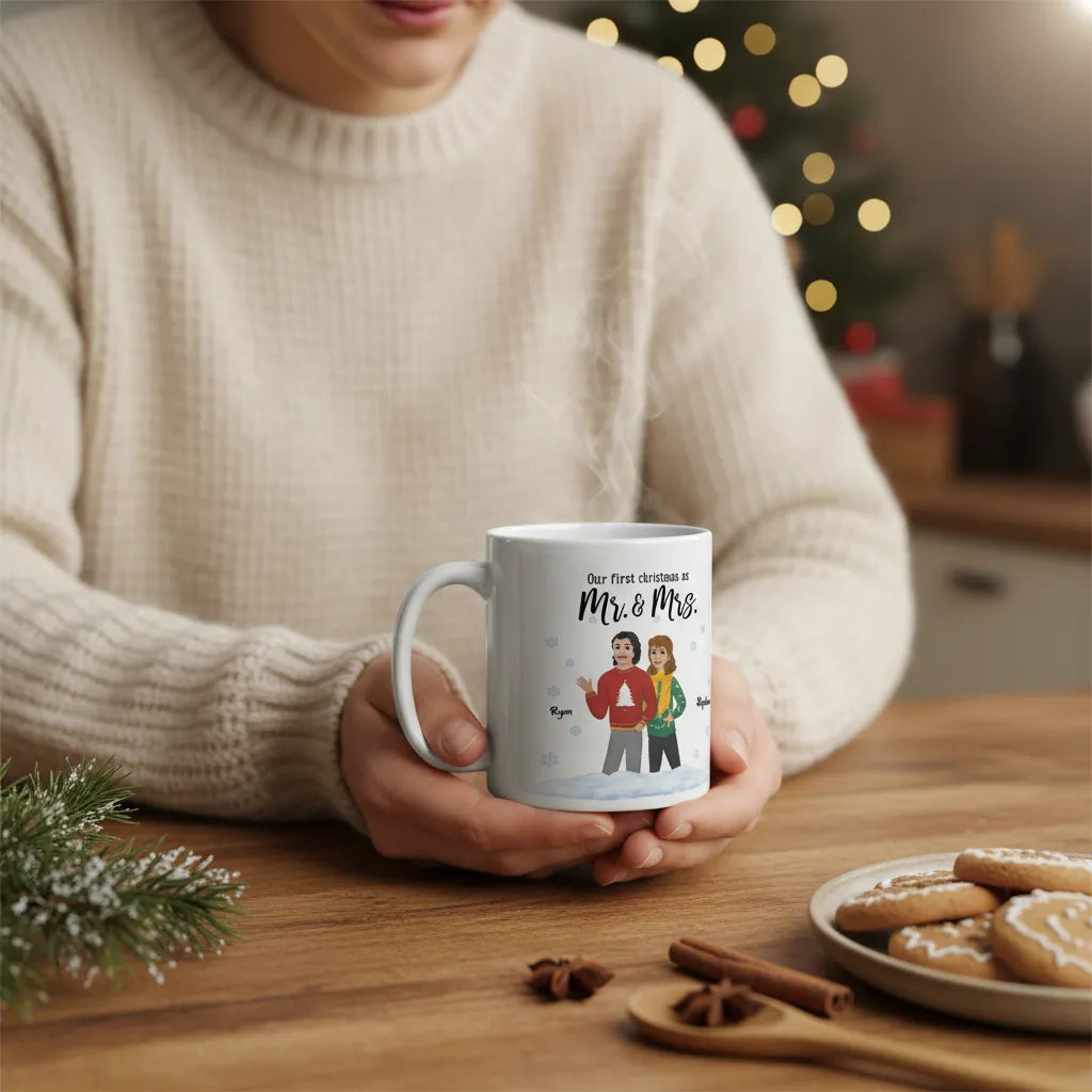 Unser erstes Weihnachten als Ms and Mrs Keramiktasse