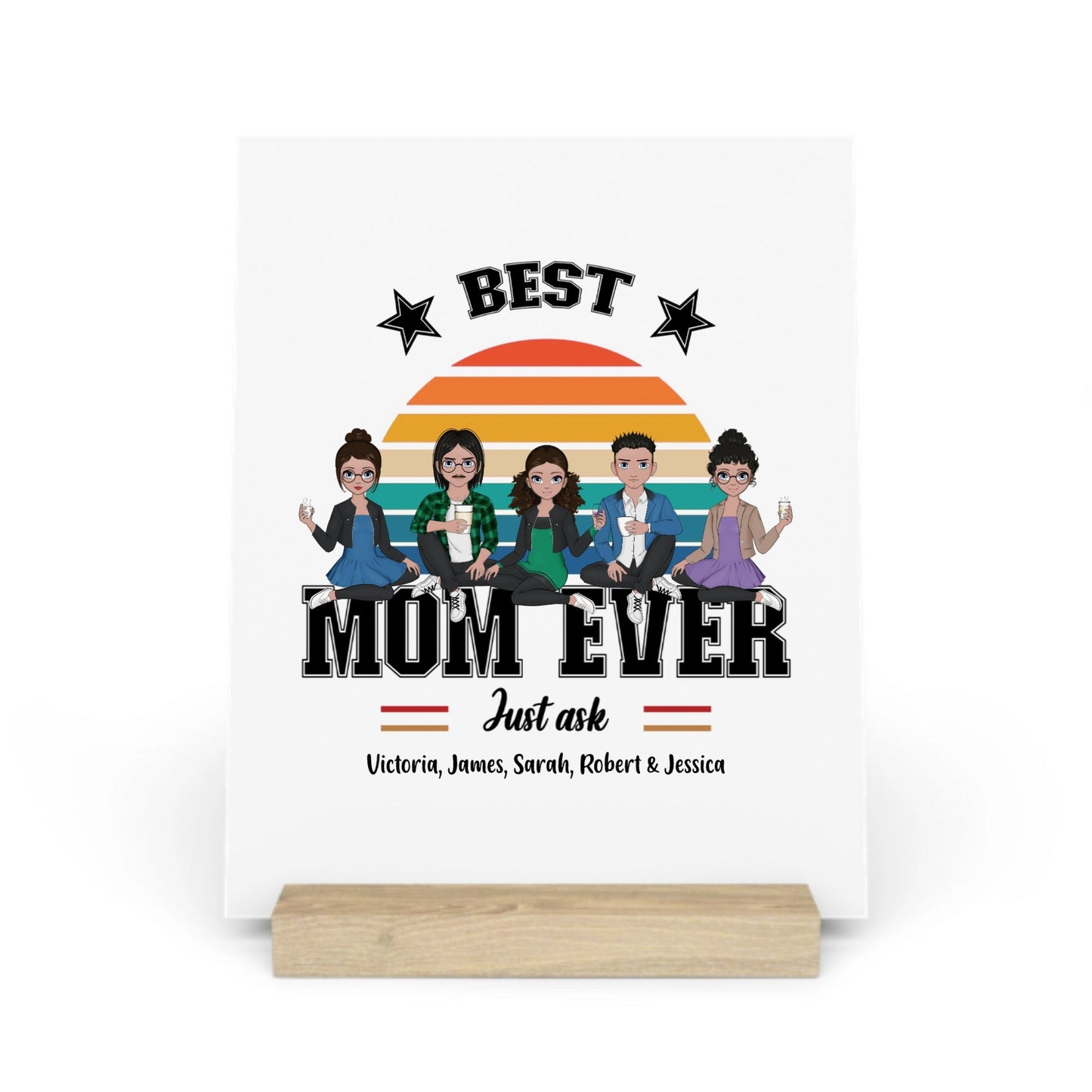 Beste Mama aller Zeiten Galerietafel mit Ständer