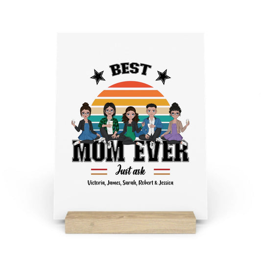 Beste Mama aller Zeiten Galerietafel mit Ständer