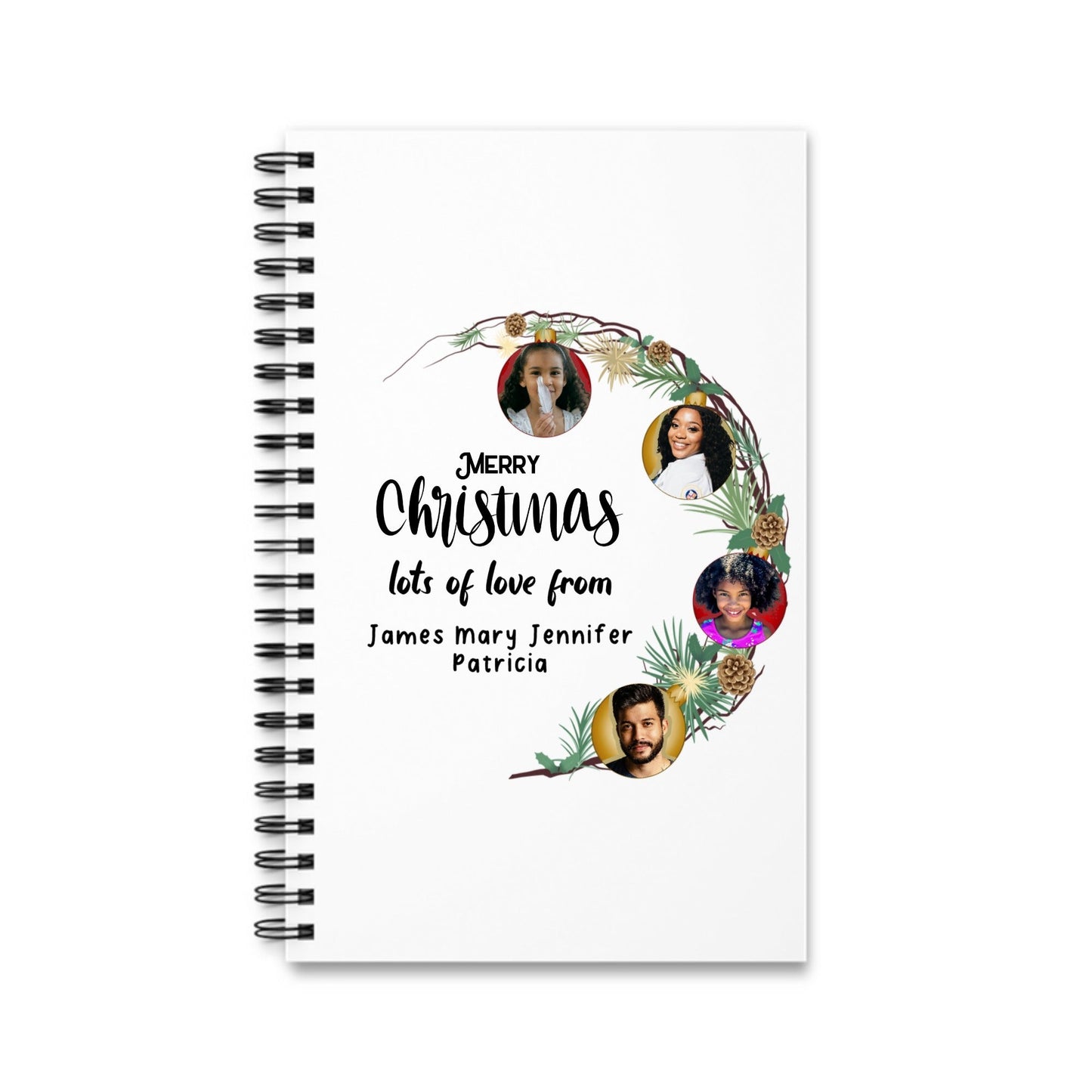 Frohe Weihnachten Spiralnotizbuch