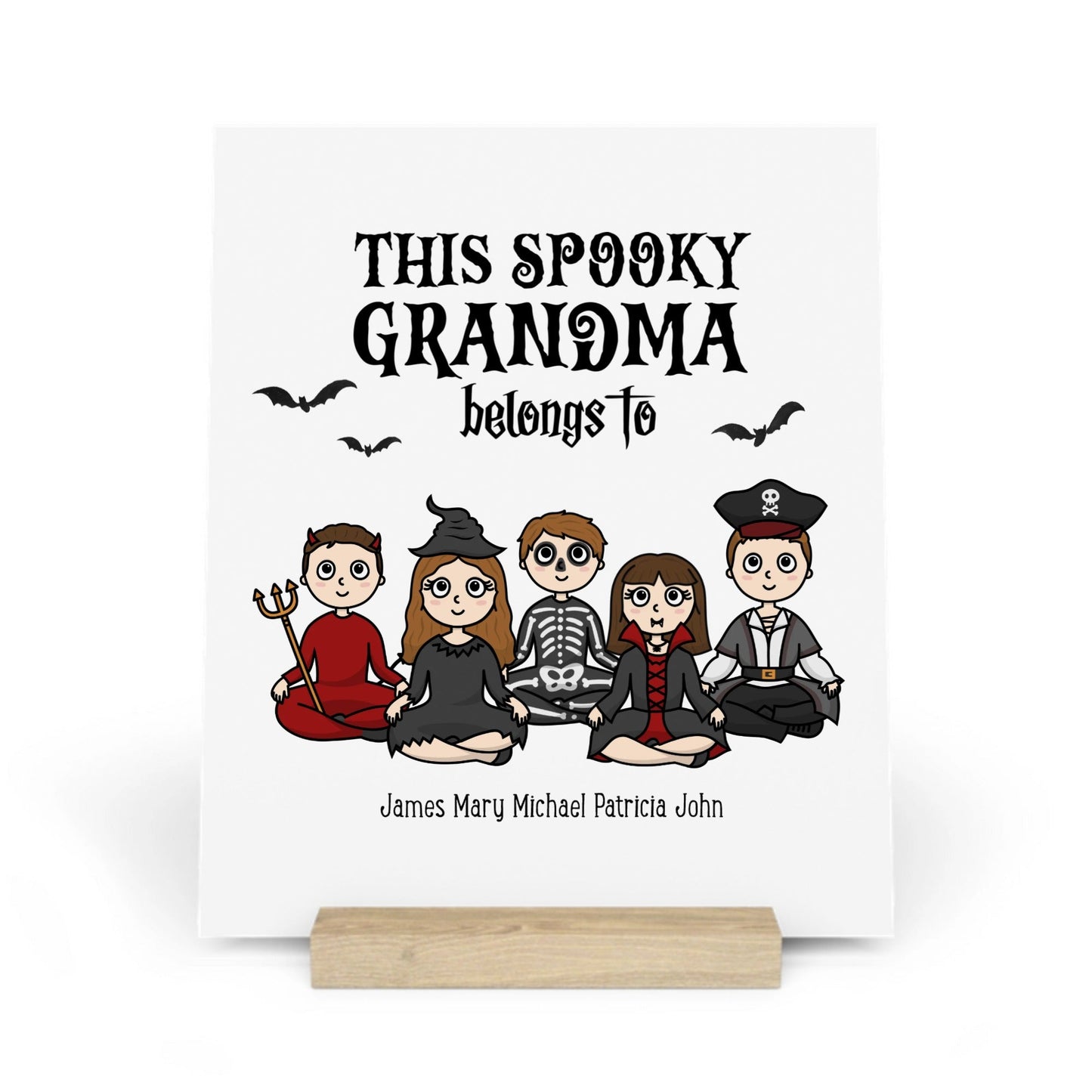 Diese gruselige Oma gehört zu Halloween Galerietafel mit Ständer
