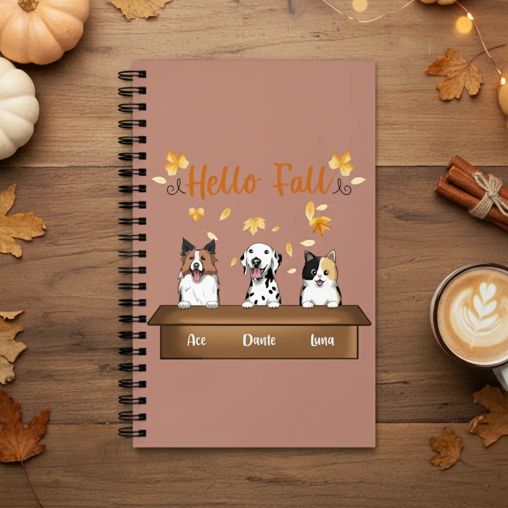 Hallo Herbst Spiralnotizbuch