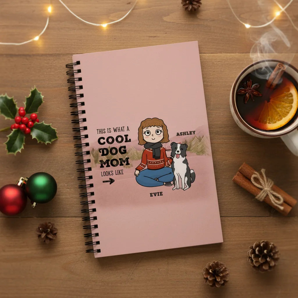 Coole Haustiermama Weihnacht Spiralenotizbuch