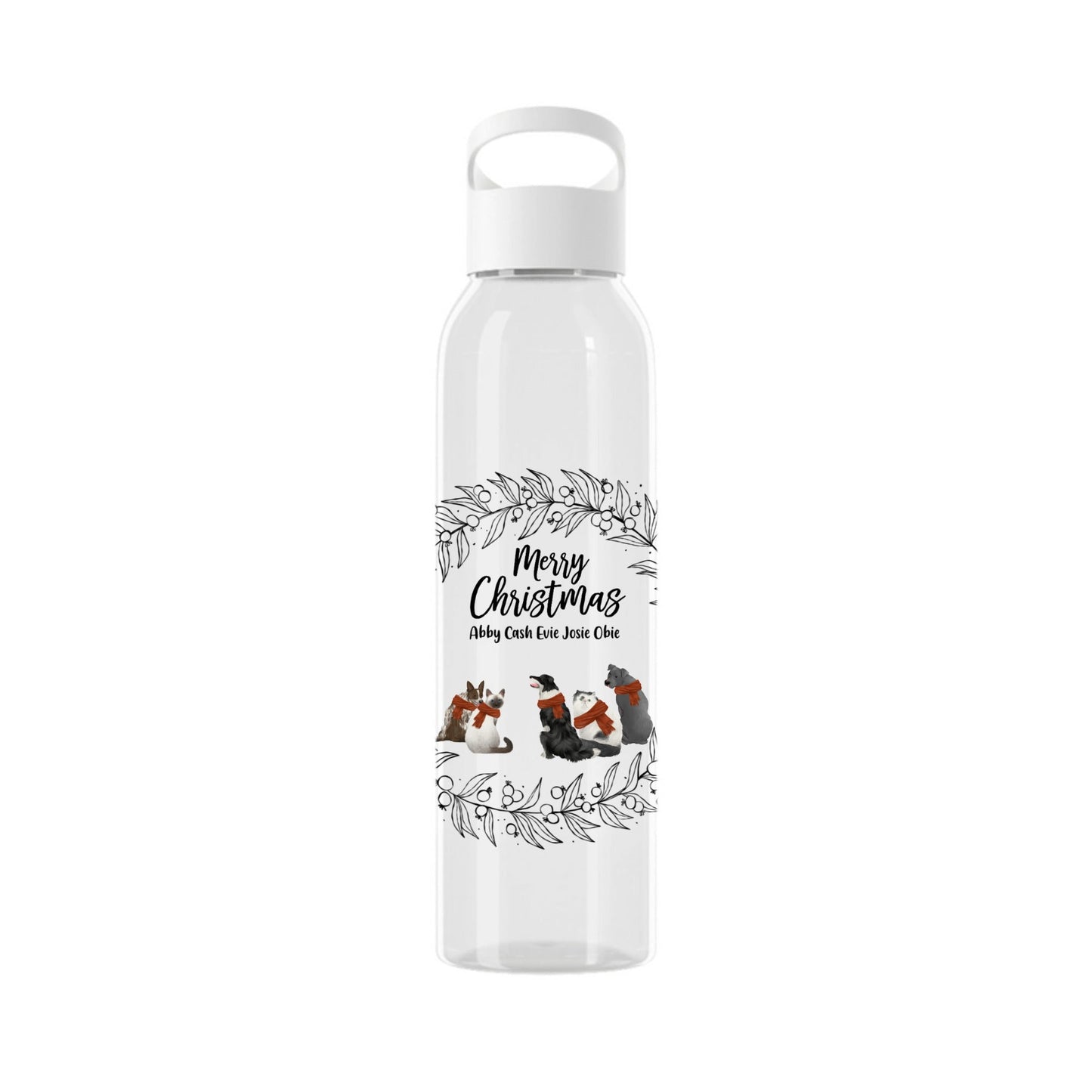 Frohe Haustier Weihnachten Wasserflasche 650 ml