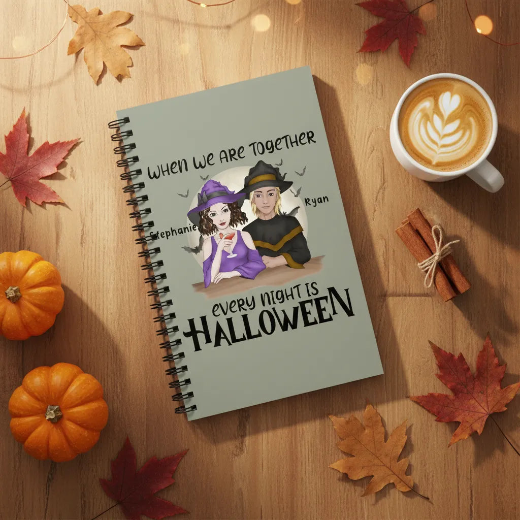 Jede Nacht ist Halloween Spiralnotizbuch