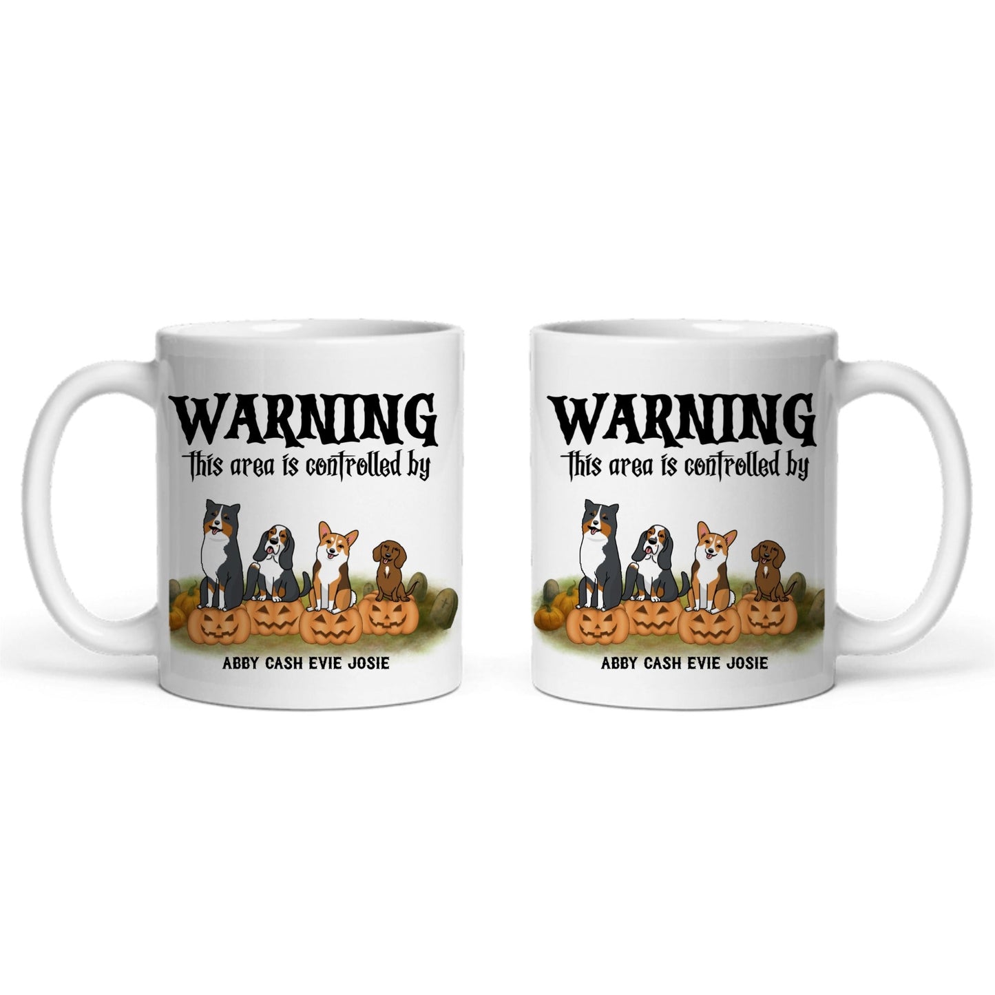 Achtung Bereich kontrolliert Halloween Keramiktasse
