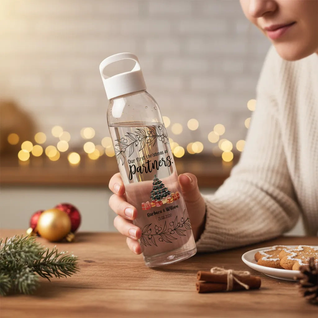 Unser erstes Weihnachten als Partner Wasserflasche 650ml