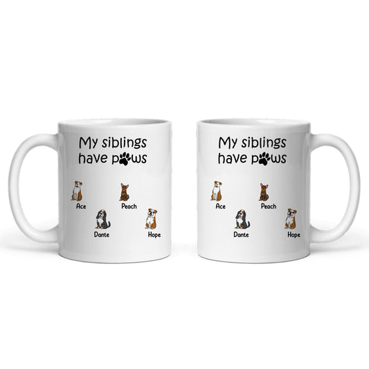 Meine Geschwister haben Pfoten Keramiktasse