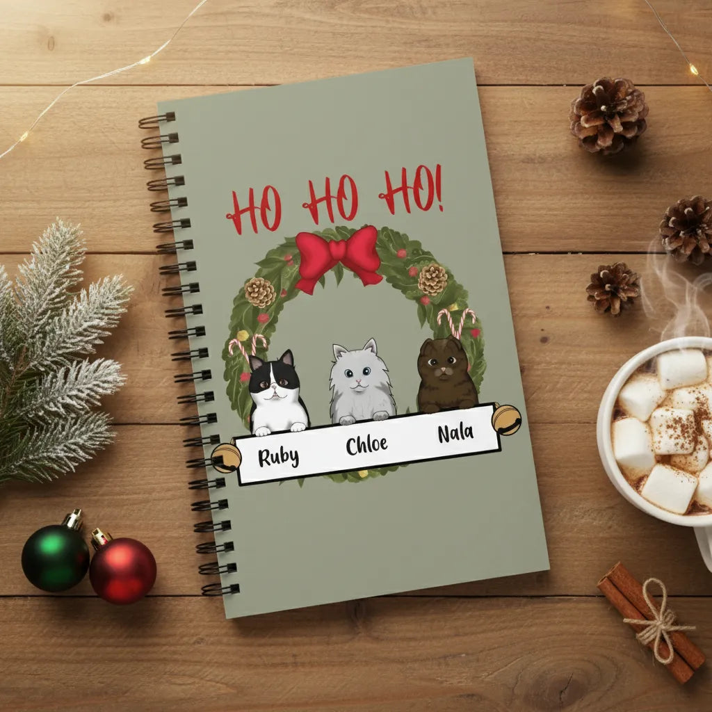 Katzen Weihnacht Spiralnotizbuch