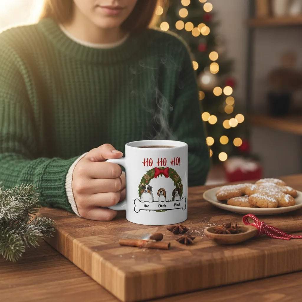 Hunde Weihnacht Keramiktasse