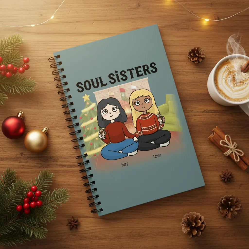 Seelenschwestern Weihnacht Spiralnotizbuch