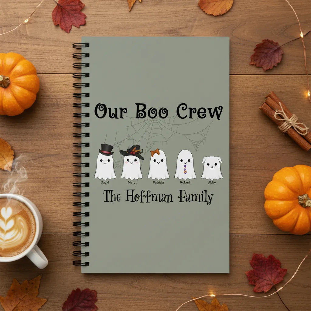 Unsere Boo Crew Halloween Spiralnotizbuch