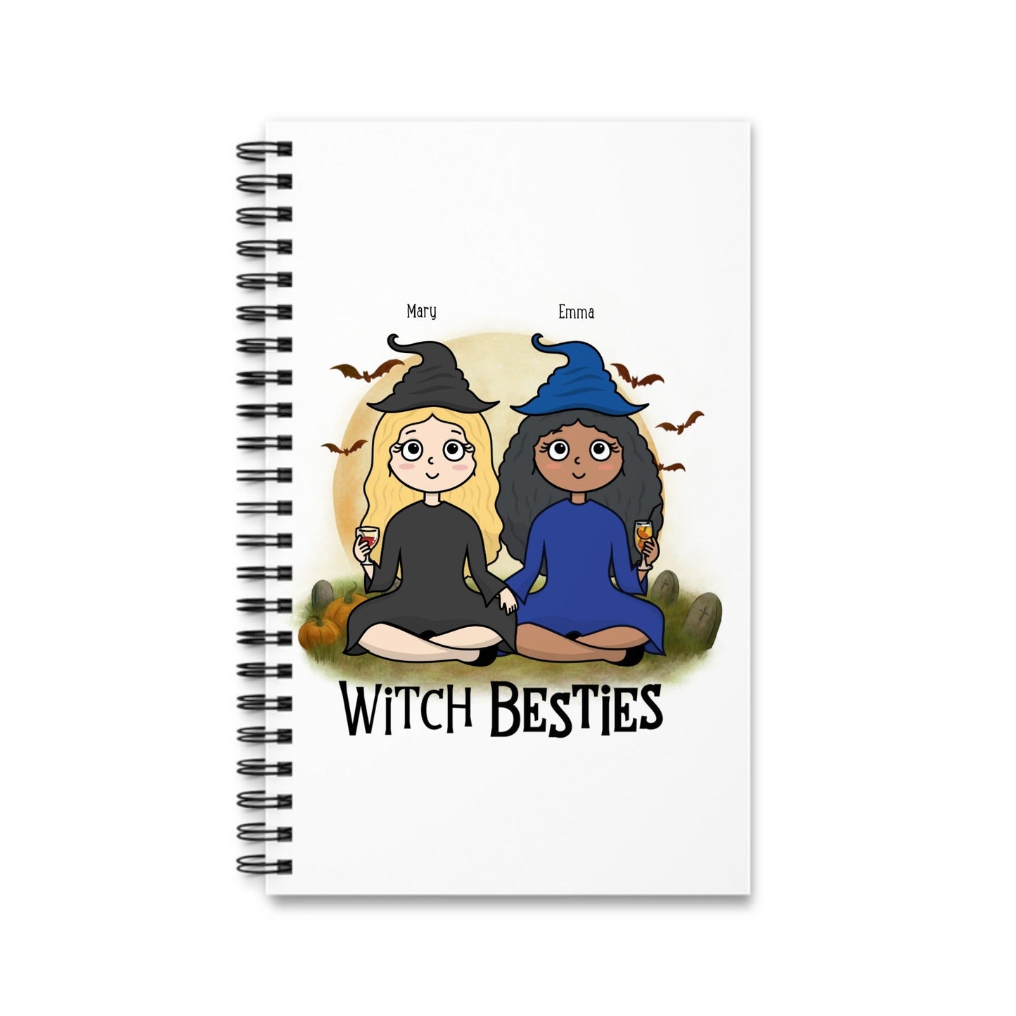 Hexenbesties Halloween Spiralnotizbuch