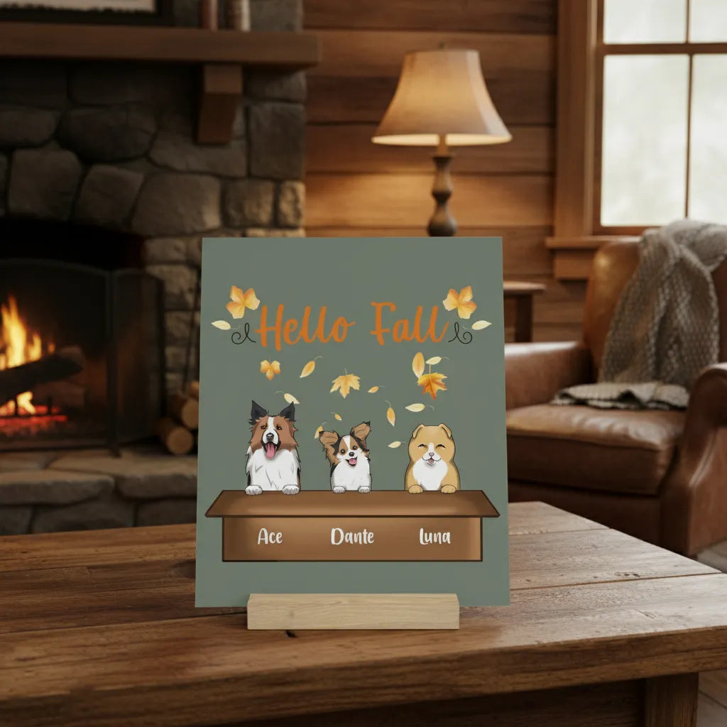 Hallo Herbst Galerietafel mit Ständer